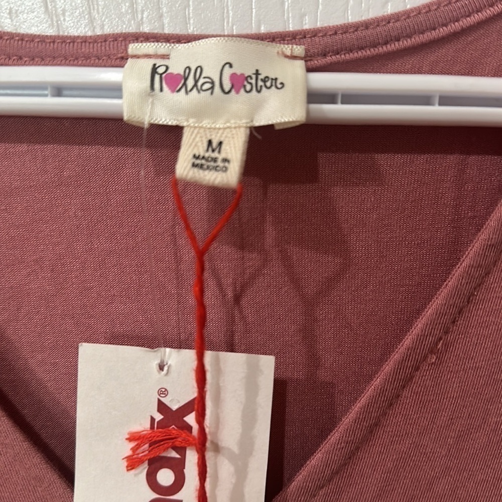 Rolla Coster sz M pink wrap swing dress NWT - Picture 2 of 3